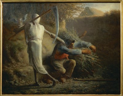 La mort et le bûcheron (peinture sur toile) - Jean-Francois Millet