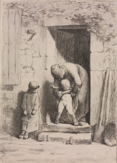 Sollicitude maternelle - Jean-Francois Millet