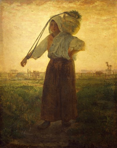 Laitière normande à Gréville - Jean Francois Millet