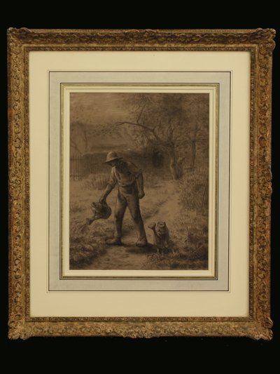 Paysans dans son jardin, vers 1860 - Jean Francois Millet