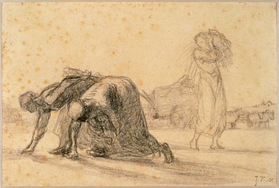 Les glaneuses, avant 1857 (dessin) - Jean-Francois Millet