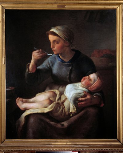 Femme nourrissant son enfant - Jean Francois Millet