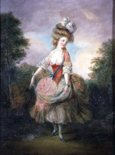 Danseuse avec un chapeau à plumes - Jean Frederic Schall