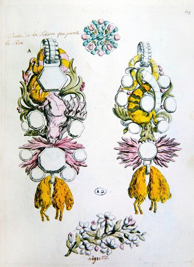 Dessins pour une broche, une aigrette et pour l