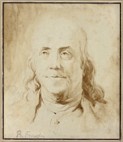 Benjamin Franklin, vers 1778 (pinceau et encre brune) - Jean Honore Fragonard