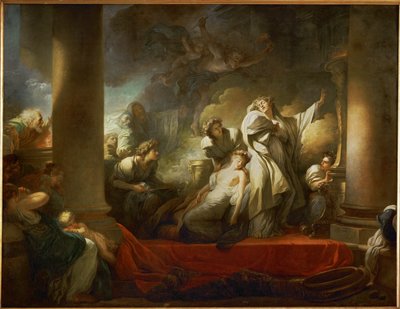 Le grand pretre Coresus se sacrifie pour sauver Callirhoe - the grand Priest Coresus sacrifices himself to save Callirhoe ... - Jean-Honore Fragonard