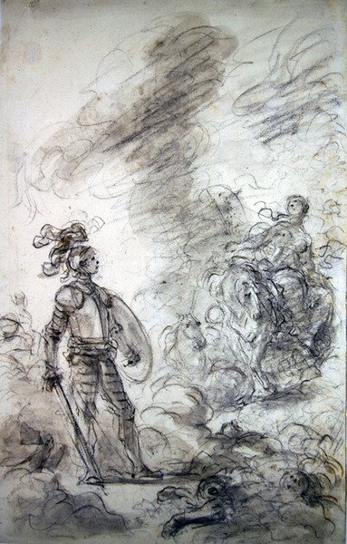 Lidia avance pour rencontrer Alceste - Jean Honore Fragonard