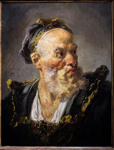 Tête de vieillard - Jean-Honore Fragonard
