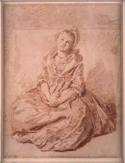 Jeune fille assise - Jean Honore Fragonard