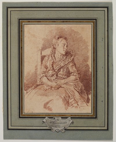 Jeune fille assise - Jean Honore Fragonard