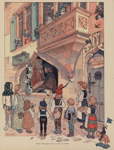 Martin Schongauer, peintre et graveur alsacien dans sa maison à Colmar - Jean Jacques Waltz