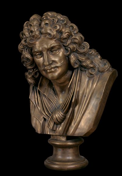Buste en bronze de Molière - Jean-Jacques Caffieri