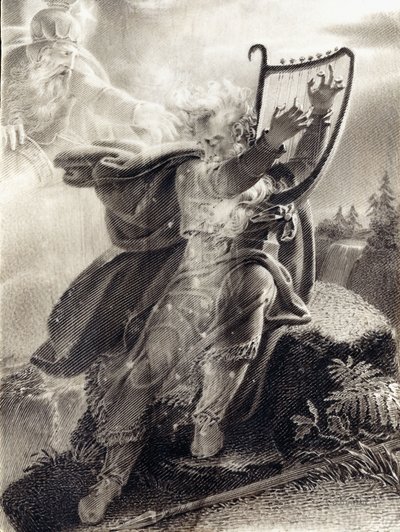 Ossian jouant de la harpe - Jean Jacques Casimir Karpff