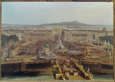 Fête de la Concorde du 21 mai ... (peinture sur toile) - Jean-Jacques Champin