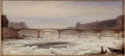 La Seine et le Pont des Arts, janvier 1848 - Jean Jacques Champin
