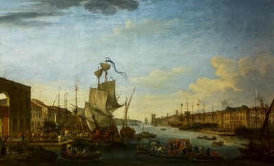 French: Embarquement du corps expéditionnaire de Minorque au port de Marseille sous les ordres du Duc de Richelieu Embarkation of the expeditionary corps of Menorca at the port of Marseille under the orders of Marshal of Richelieu - Jean-Joseph Kapeller