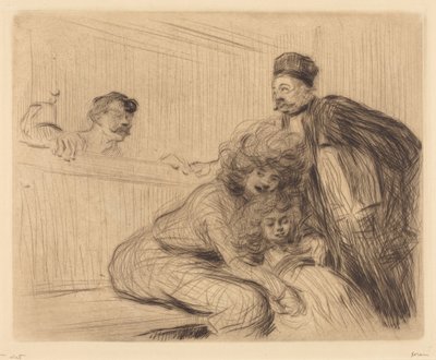 L'avocat parlant au prévenu (1ère planche) - Jean-Louis Forain