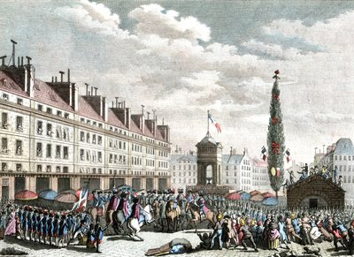 La proclamation de la Constitution française, 1791, fin du 18ème siècle - Jean (after) Duplessis Bertaux