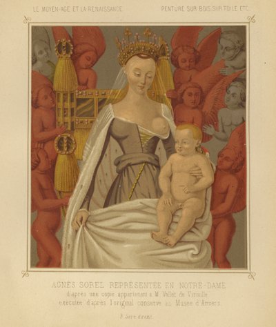 Agnès Sorel en Madonna Lactans - Jean (after) Fouquet