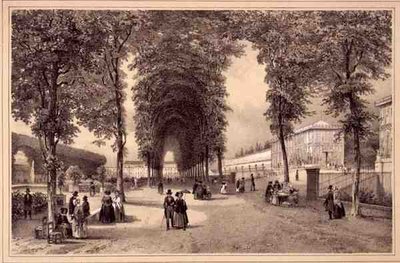 Vue des Jardins des Plantes, publiée par Auguste Bry - Jean (after) Jacottet