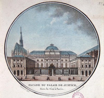 Façade du Palais de Justice, vers 1785 - Jean (after) Testard