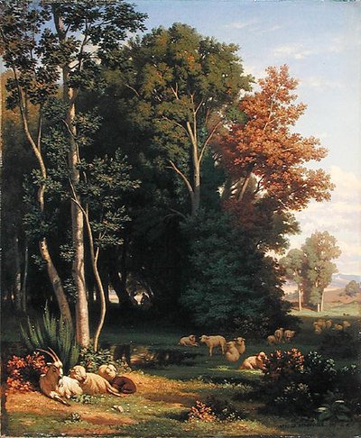 Paysage et animaux - Jean Achille Benouville