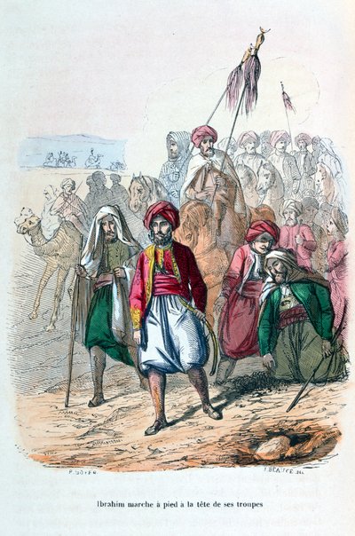 Ibrahim Pacha marchant à la tête de ses troupes, 1811-1818 - Jean Adolphe Beauce