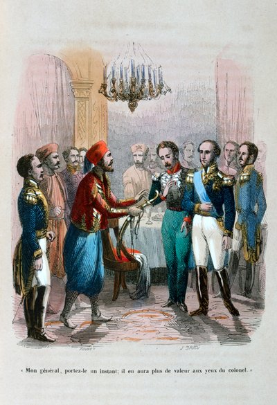 Rencontre entre Ibrahim Pacha et le colonel Faudoa, Égypte - Jean Adolphe Beauce