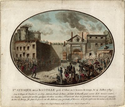 La Prise de la Bastille le 14 juillet 1789, 1789 - Jean Alexis Cornu