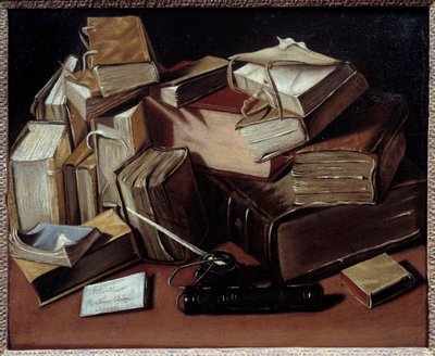 Nature morte avec des livres - Jean Andreas Biset