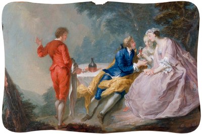 Fête galante : Conversation - Jean Antoine (after) Watteau