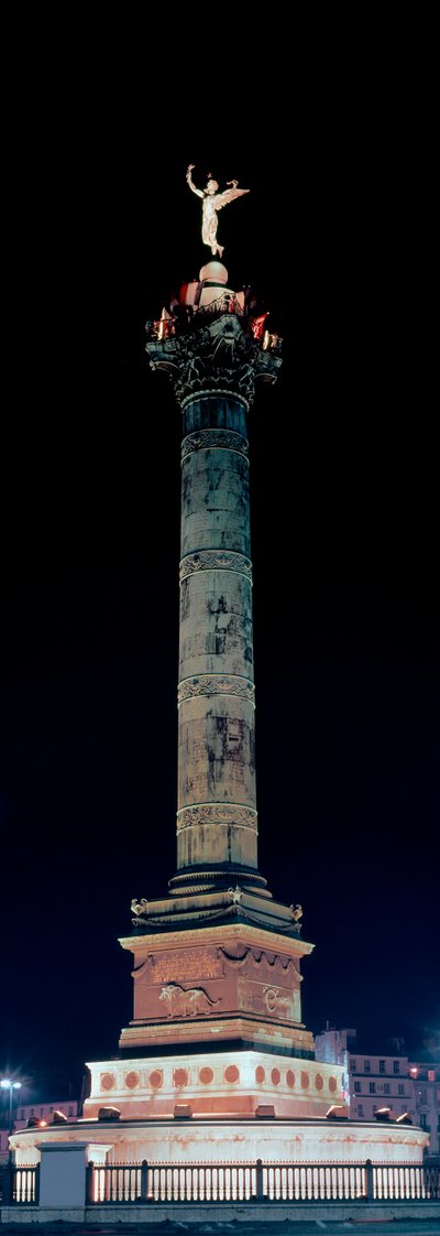 Vue de la colonne de Juillet sur la place de la Bastille à Paris - Jean Antoine Alavoine