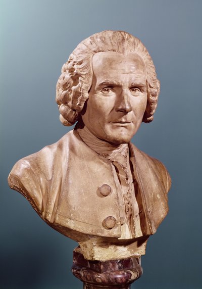 Buste de Jean-Jacques Rousseau (1712-78) - Jean Antoine Houdon