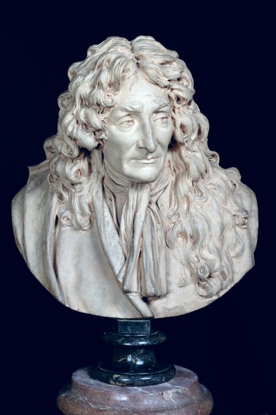 Buste de Jean de La Fontaine (1621-95) 1692 (argile) - Jean Antoine Houdon