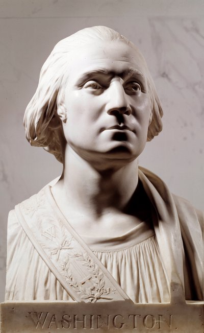 Buste en marbre de George Washington (1732-1789) - Jean Antoine Houdon