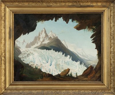 Vue des Alpes prise depuis la voûte nommée le Chapeau du Glacier des Bois - Jean Antoine Linck