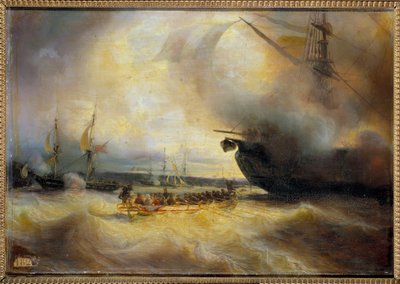Le roi Louis-Philippe Ier et la famille royale dans le port de Cherbourg le 3 septembre - Jean Antoine Theodore Gudin