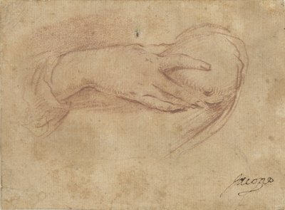 Main sur un sein - Jean Antoine Watteau (rejected attribution)