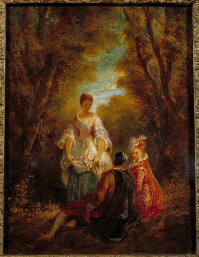 Personnages dans un parc - Jean Antoine Watteau