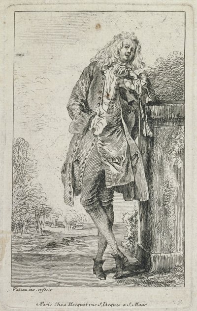 Figures de Mode: Homme Debout Acconde - Jean Antoine Watteau