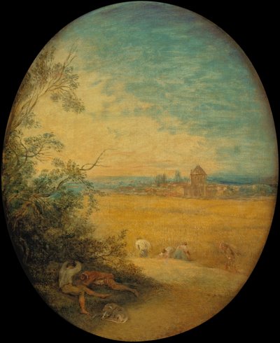 Faneurs dans un champ, été - Jean Antoine Watteau
