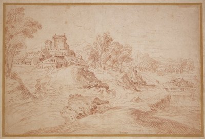 Paysage avec un château, 1716-18 - Jean Antoine Watteau
