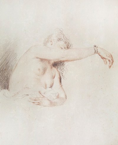 Femme nue avec le bras levé - Jean Antoine Watteau
