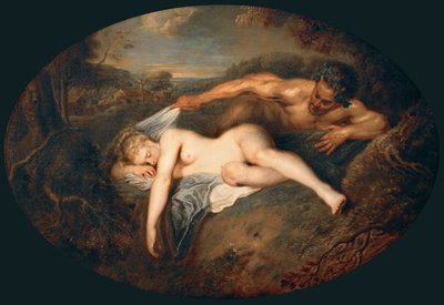 Nymphe et satyre Jupiter et Antiope - Jean Antoine Watteau