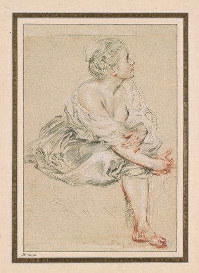 Jeune femme assise, c. 1716 - Jean Antoine Watteau