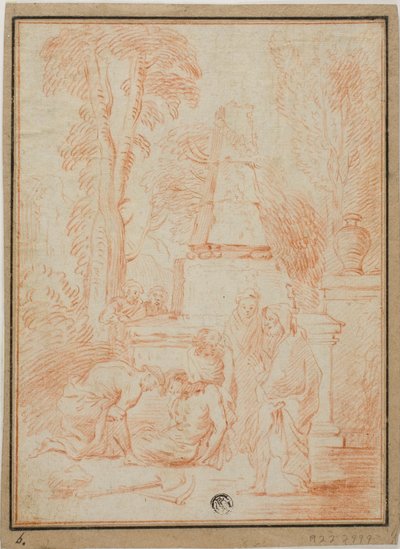 Tobit Enterrer les morts ou Funérailles de Phocian - Jean Antoine Watteau