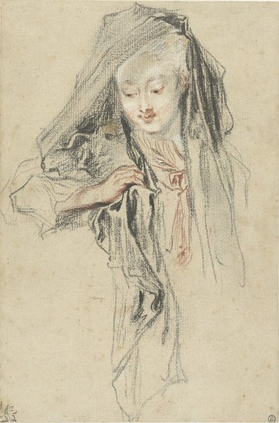 Femme avec voile - Jean Antoine Watteau
