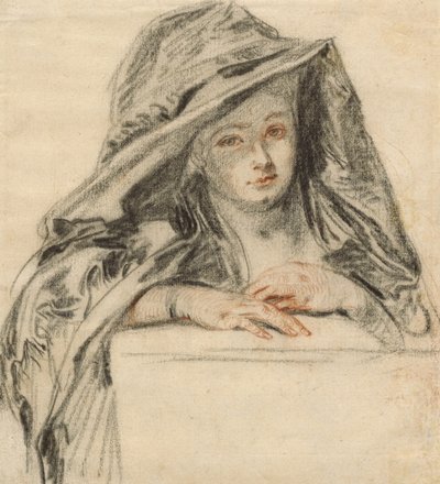 Femme en noir, vers 1719 - Jean Antoine Watteau