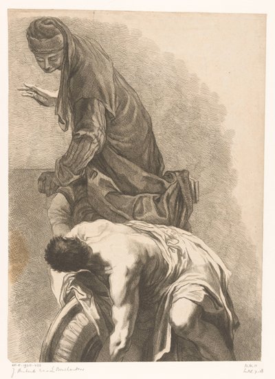 Figure debout à côté d