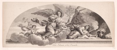 Représentation allégorique avec Jalousie et Discorde - Jean Audran